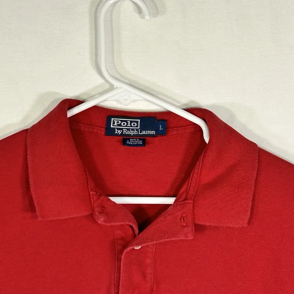 Polo Ralph Lauren Men's Cotton Short Sleeve Classic Fit Polo Shirt Red Size L